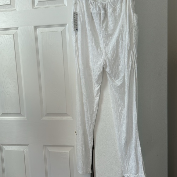 NWT Tango Mango White Waist Tie Pants with partial inside lining. Size Large - Picture 5 of 10